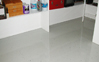 DURACO Deluxe Coating - Light Gray - 3 coat system with simulated Terrazzo - Storage Room.